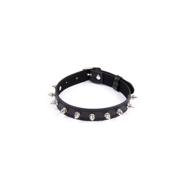 Collier réglable avec rivets en métal 